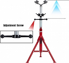 Регулировка высоты V-образных двухроликовых складных регулируемых опор для труб Remmers Atlant 1/8-12 Регулировка высоты V-образных двухроликовых складных регулируемых опор для труб Remmers Atlant 1/8-12